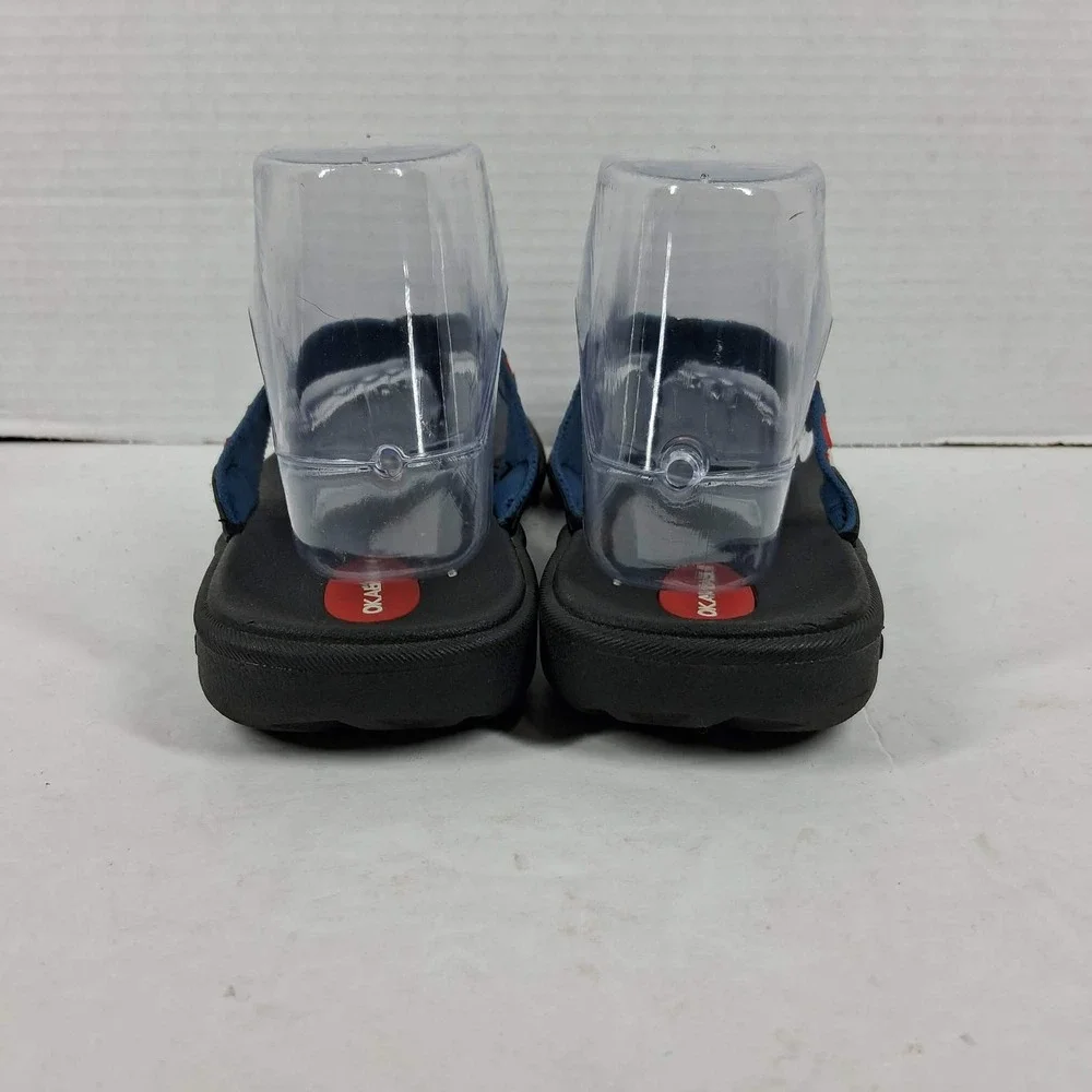 Okabashi Mens ML Flip Flop Sandals Black Red‎ White Blue Chevron Made in USA